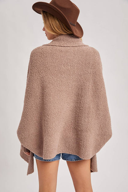 Blanket Wrap Boucle Knit Cardigan