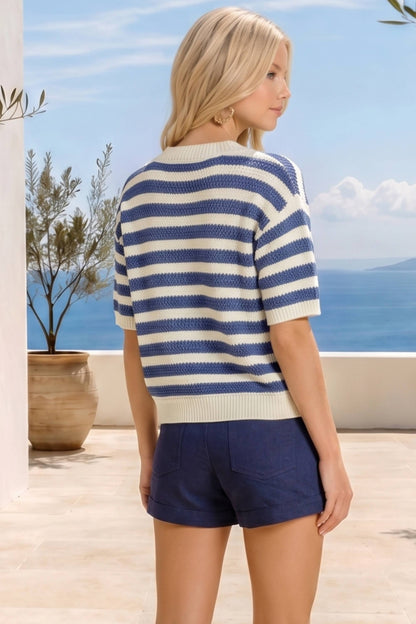 Nautical Stripe Cardigan