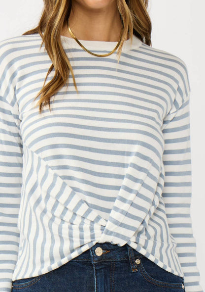 Front Knot Pullover Sweater