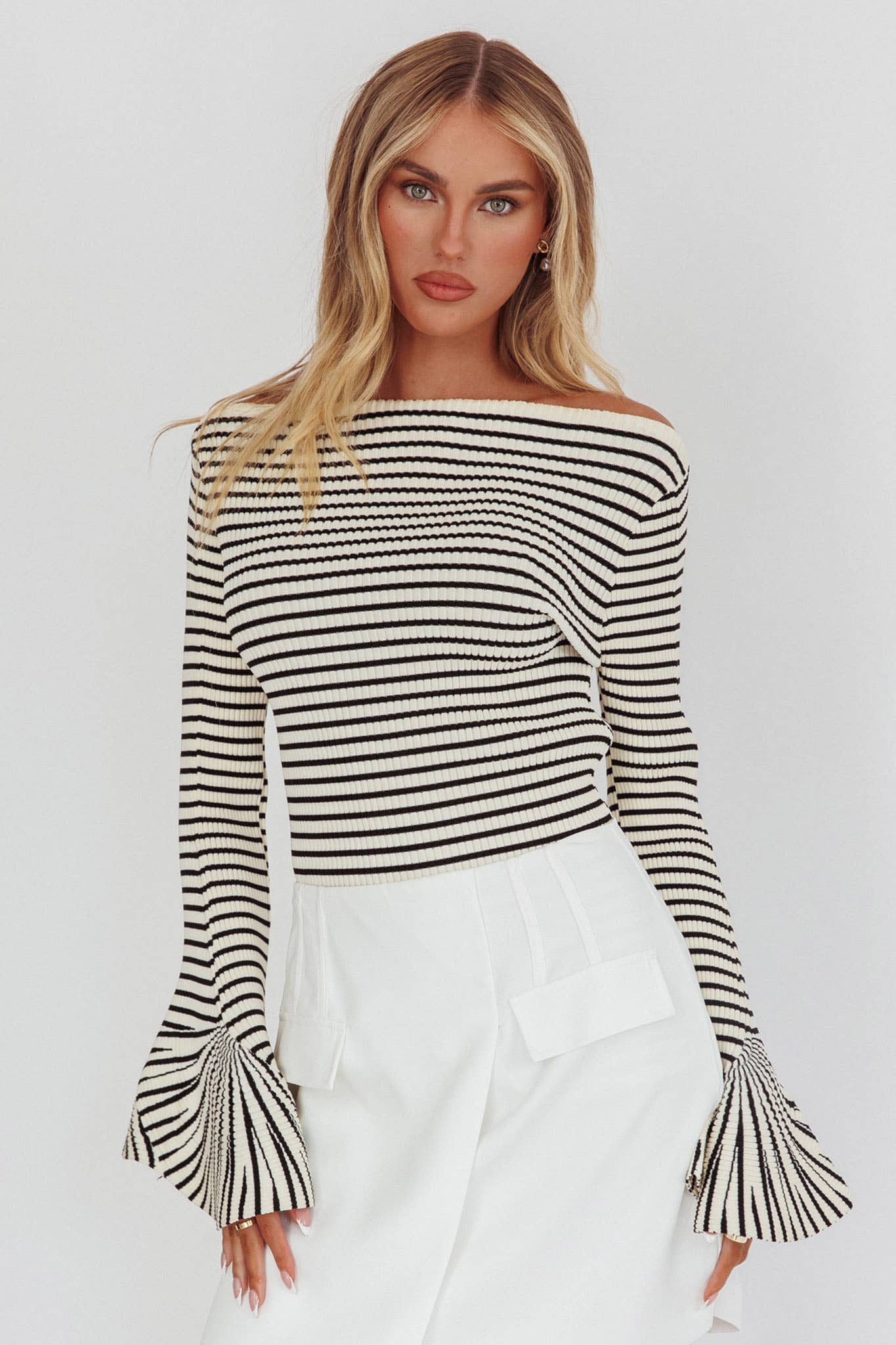 Long Sleeved Striped Sweater