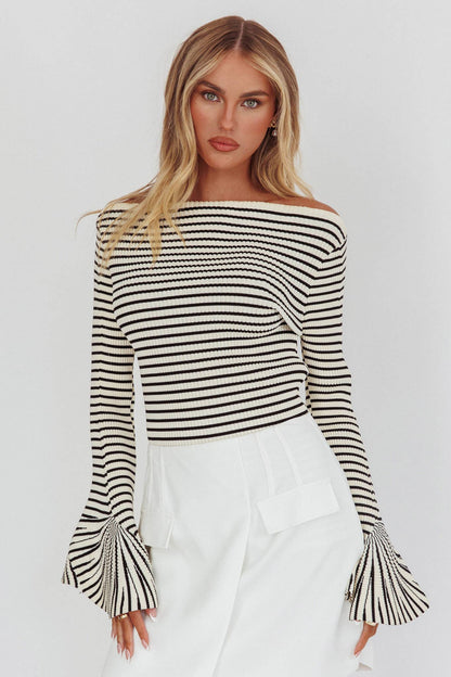 Long Sleeved Striped Sweater