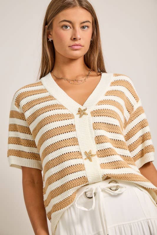 Nautical Stripe Cardigan