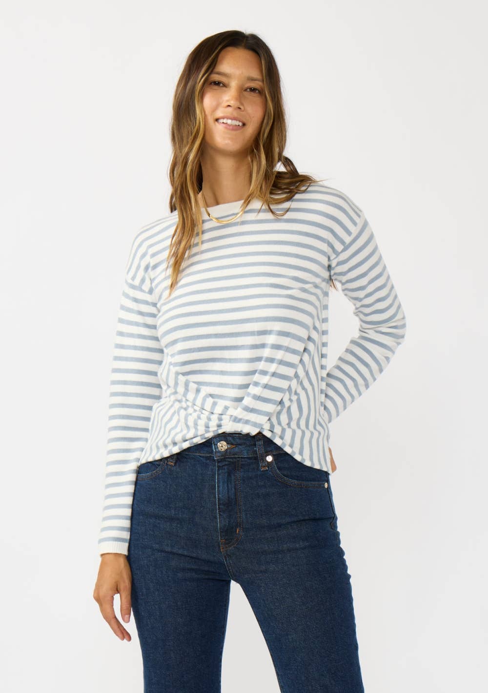 Front Knot Pullover Sweater