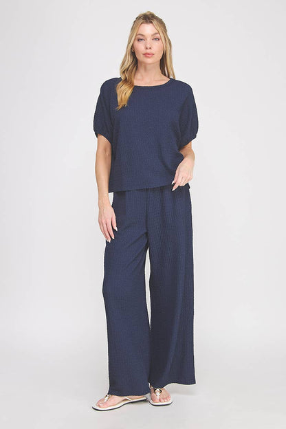 Textured Knit Dolman Top
