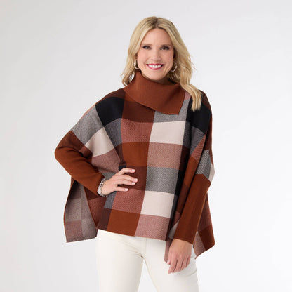 Loren Colorblock Poncho