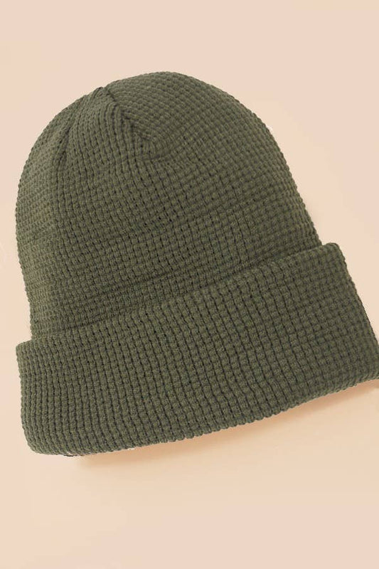 Soft Ribbed Knit Beanie Hat