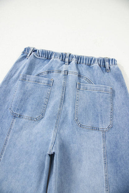 Drawstring Seam Detail Raw Hem WL
