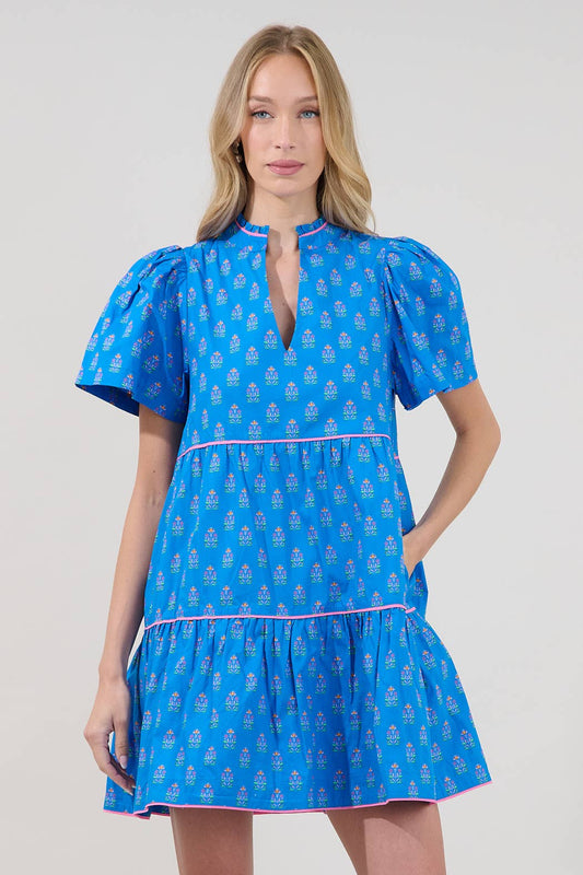 Candace Tiered Mini Dress Raidy Floral