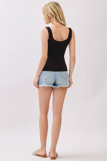 Double Layer Square Neck Tank Top