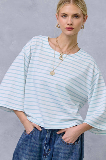 Striped Semi Crop Top
