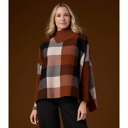 Loren Colorblock Poncho