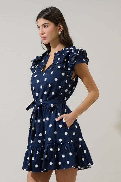 Caryn Polka Dot Ivona Mini Dress