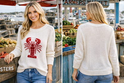 Coastal Lobster Knit Sweater