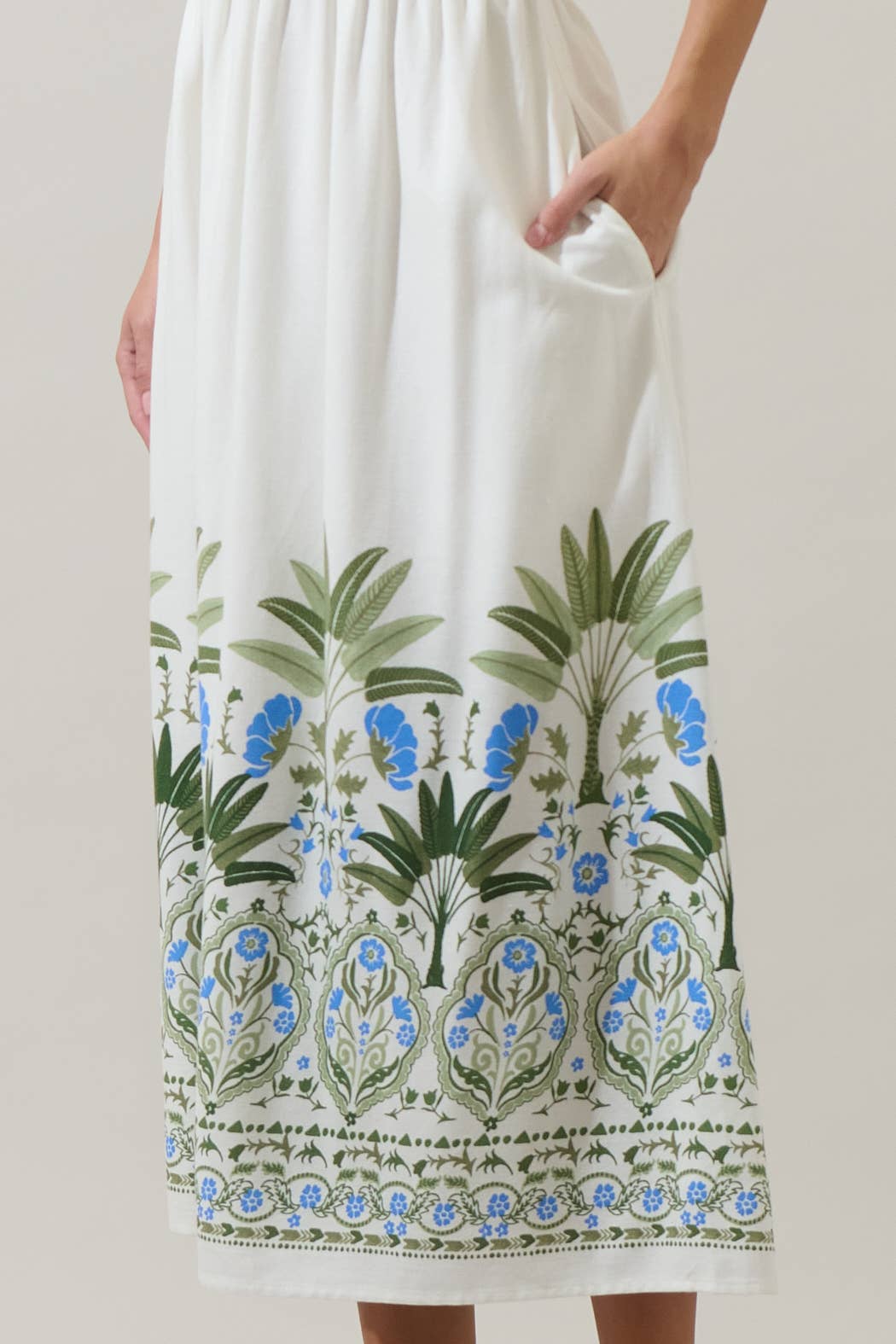 Senara Floral Halter Midi Dress