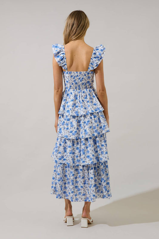 Covina Tiered Midi Dress