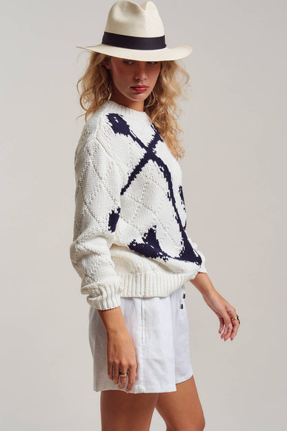 Nautical Anchor Knit Sweater