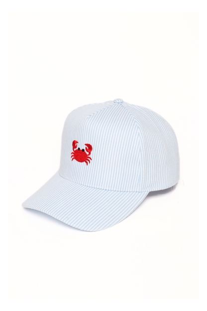 CRAB Coastal Embroidered Stripe Print Cap