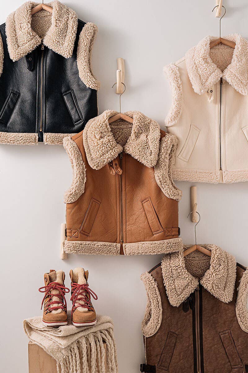 Sherpa Lined Cropped Vest