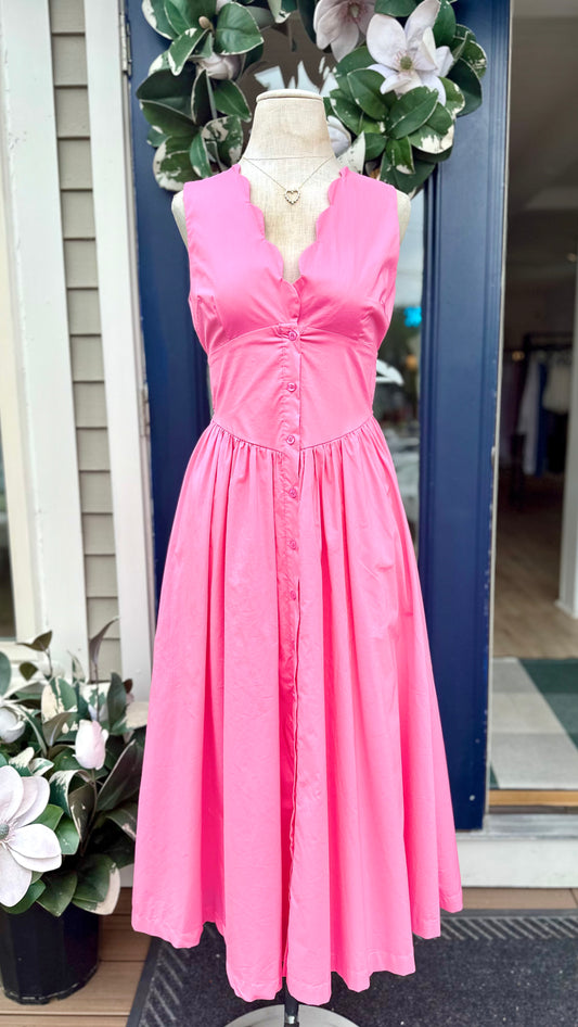 CD05269: Pink Tea Length Dress