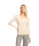 Ribbed V Neck Sweater