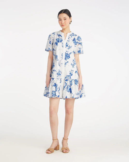 Molly Mini Dress in Magnolia Toile