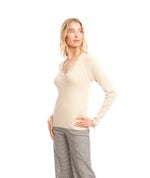 Ribbed V Neck Sweater
