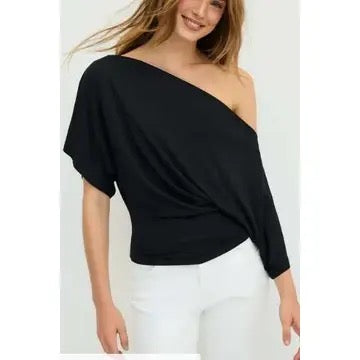 Off-The-Shoulder Batwing Sleeve