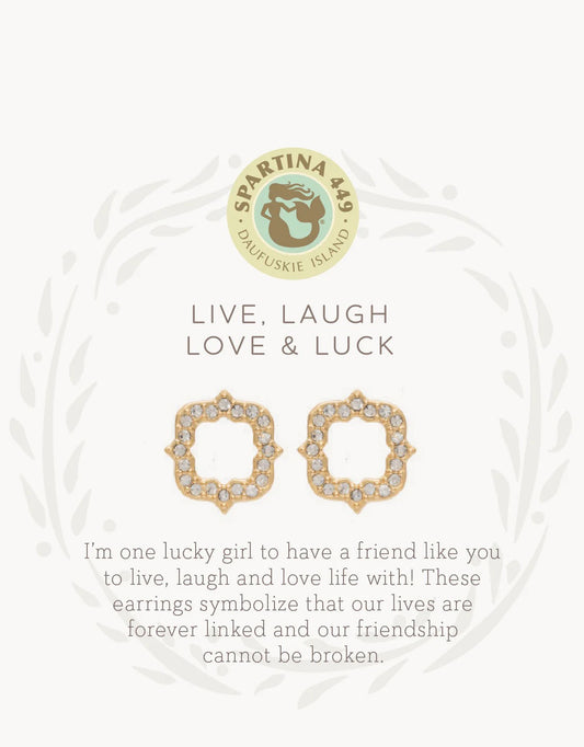 SLV Stud Earrings Luck/Quartrefoil