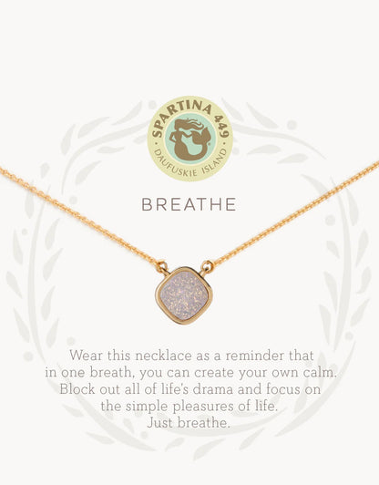 SLV Necklace 18" Breathe/Cream Druzy