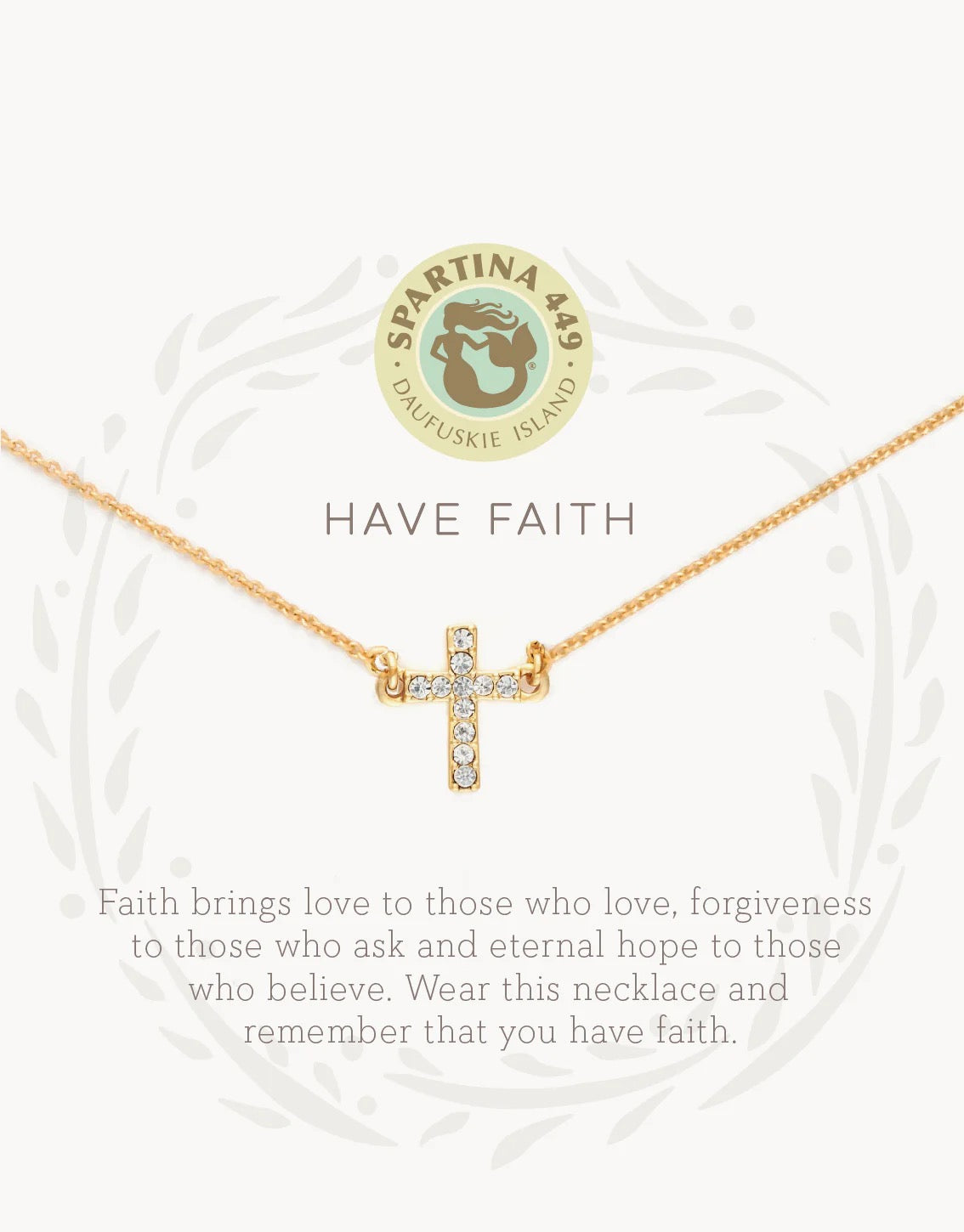 SLV Necklace 18" Have Faith/Cross