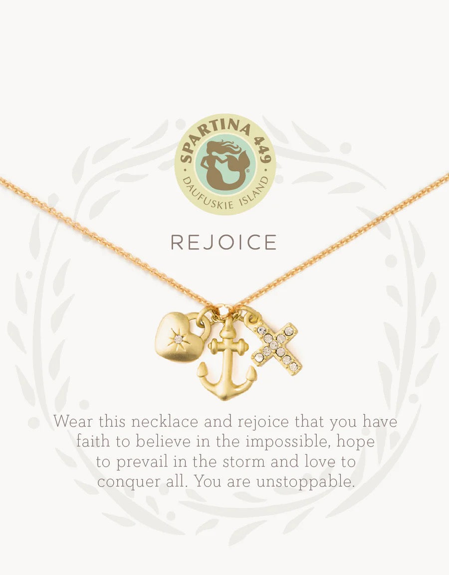 SLV Necklace 18" Rejoice/Faith Hope Love