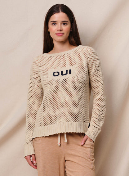 Mesh Long Sleeve Sweater