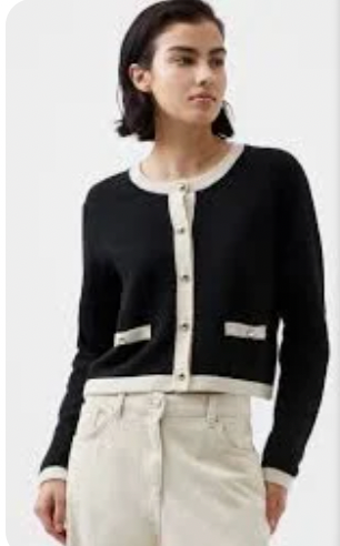 Classic Black/Cream Cardigan