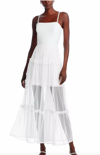 Whisper Strappy Dress with Tulle