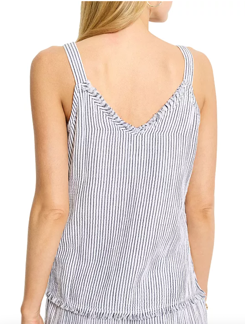 Pin Stripe Gauze Tank