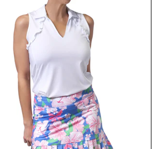 Blair Ruffle Sleeveless Polo