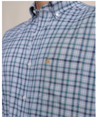 Salt Grass Plaid Sports Shirt