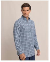 Salt Grass Plaid Sports Shirt