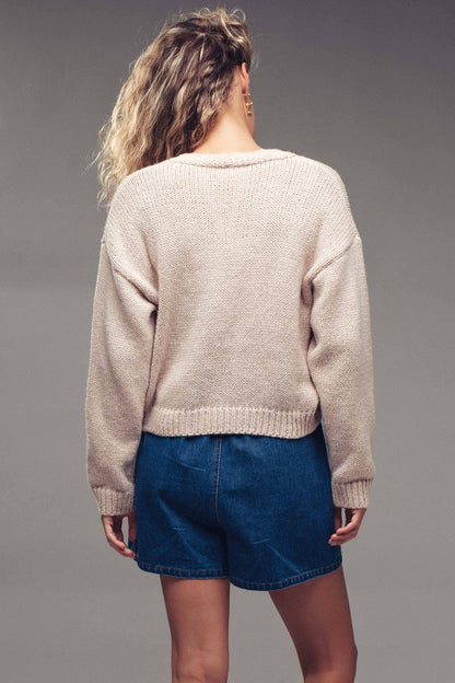 Crochet Patch Cardigan–Nautical Motifs