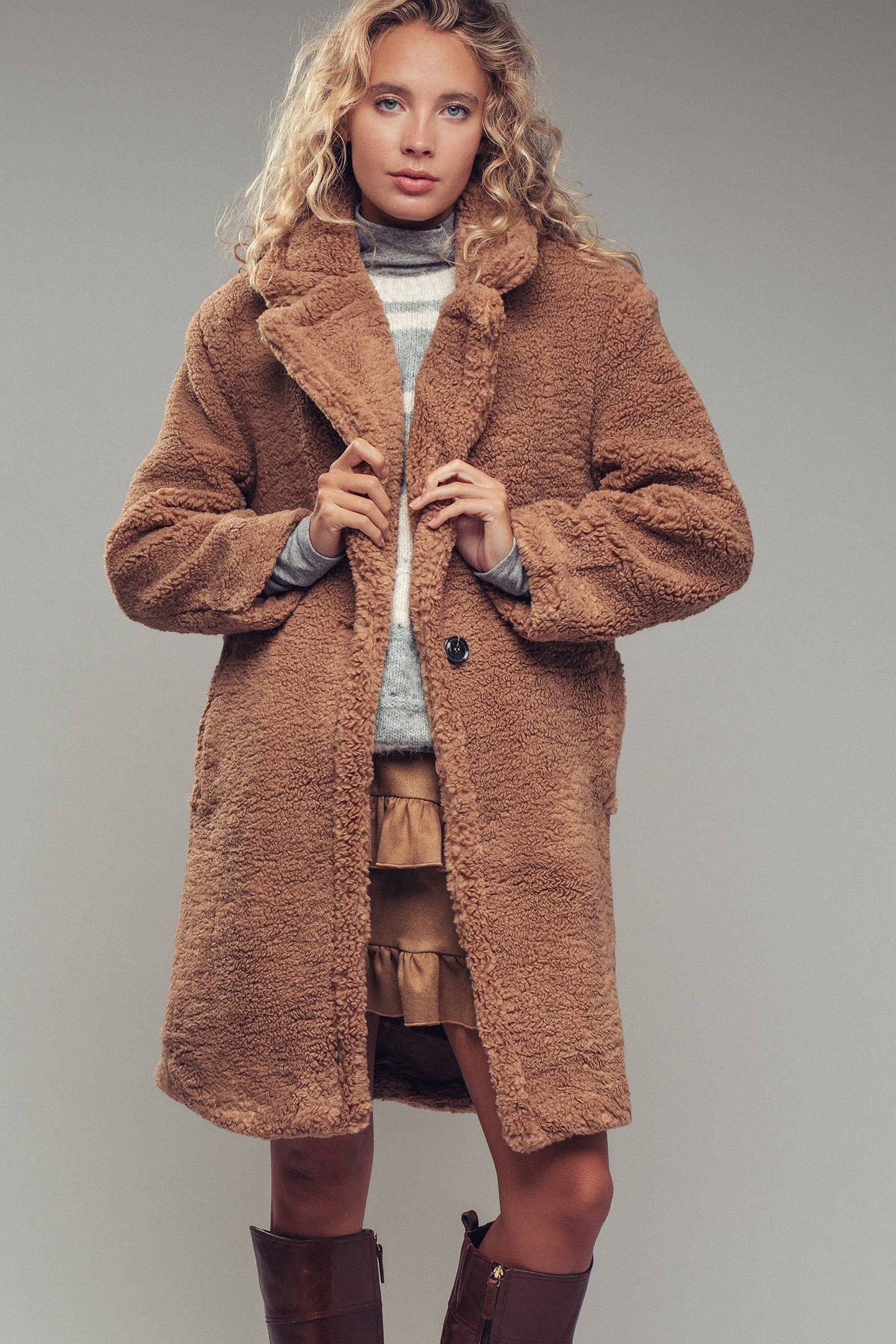 Cozy Longline Teddy Coat