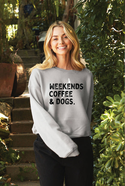 WEEKENDS COFFEE AND DOGS  Mid Graphic Sweatshirt
