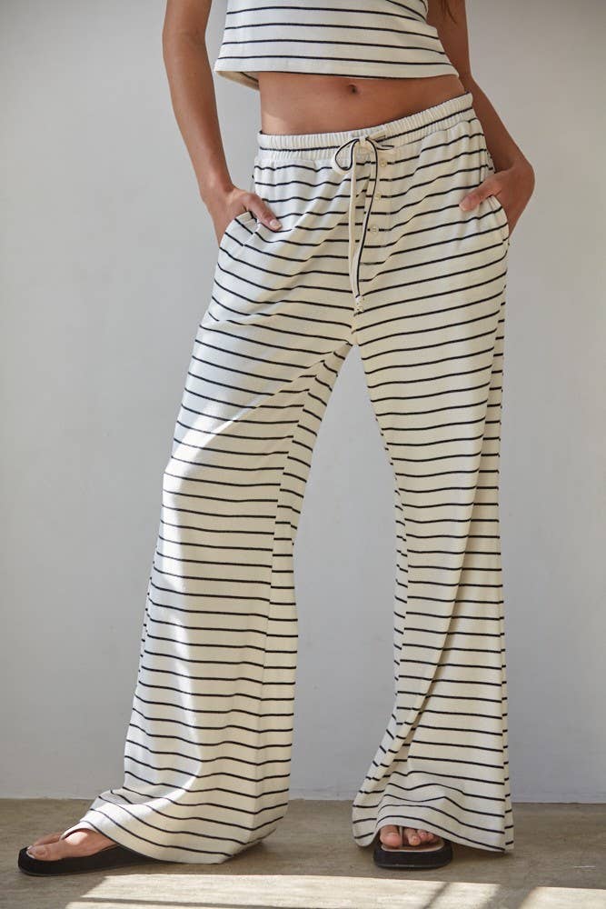 Knit Striped Flare Pant