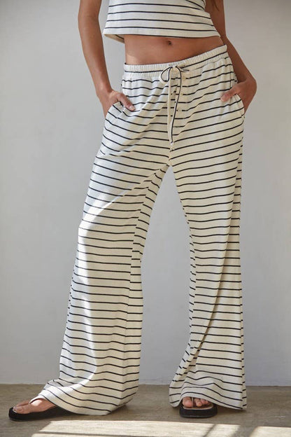 Knit Striped Flare Pant