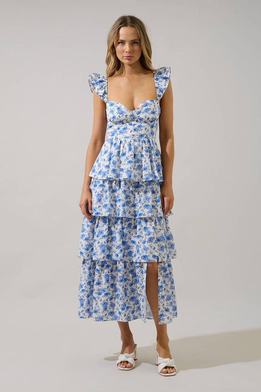 Covina Tiered Midi Dress