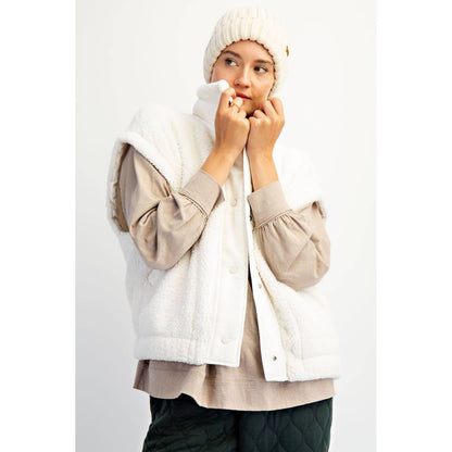 OVERSIZED MICRO SHERPA VEST