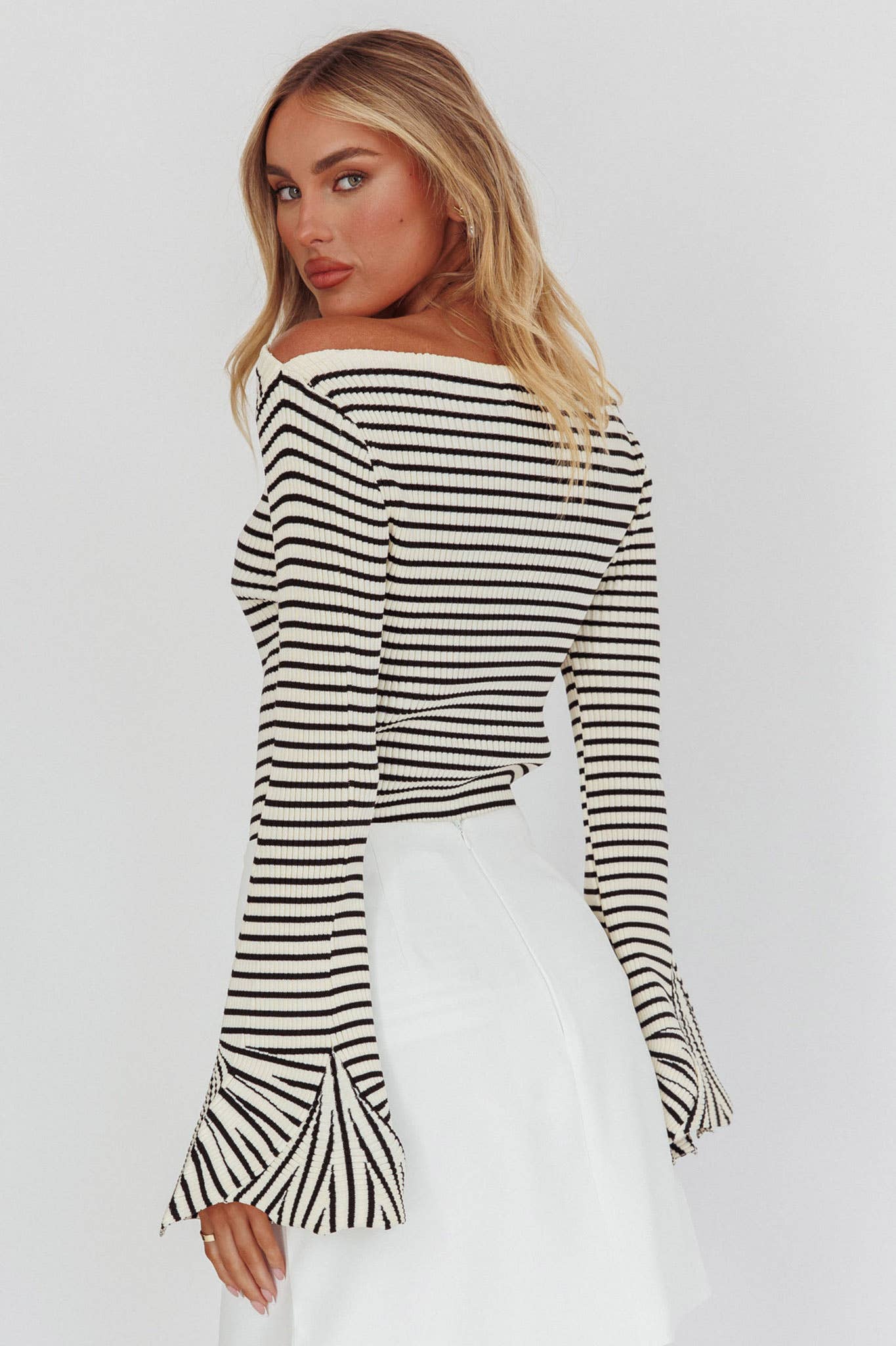 Long Sleeved Striped Sweater