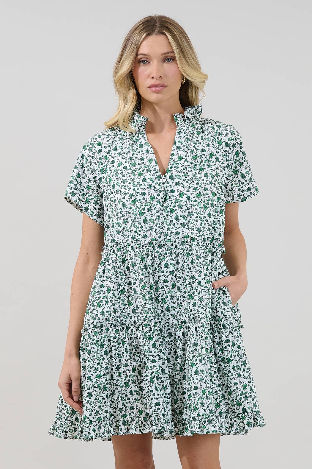 Pallas Poplin Tiered Mini Dress