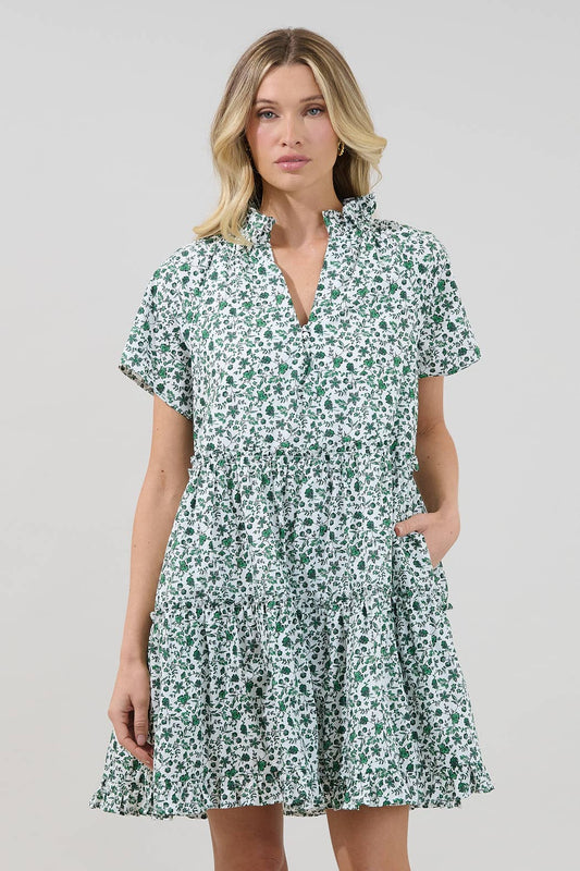 Pallas Poplin Tiered Mini Dress
