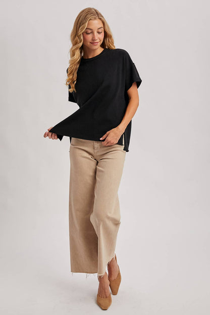 Crew Neck Knit Tee