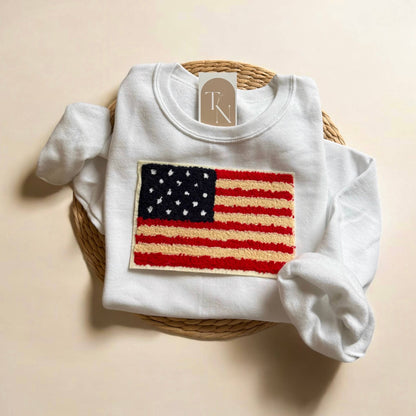 American Flag Sweatshirt, USA Flag Sweater